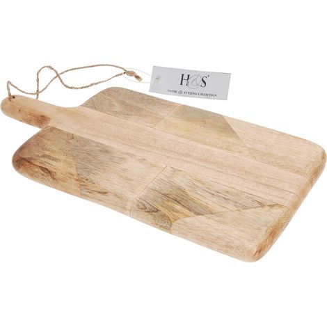 Tabla de cortar de madera grande de 39x26 cm.