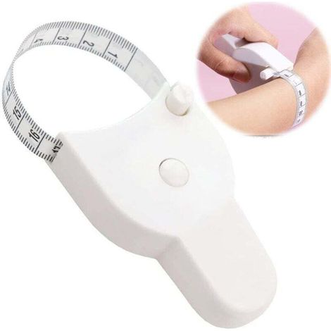 Flexibles Körpermaßband, 150 cm/60 Zoll, für individuelle Messungen, Körpermaße. Weißes, einziehbares Maßband – Crezuo