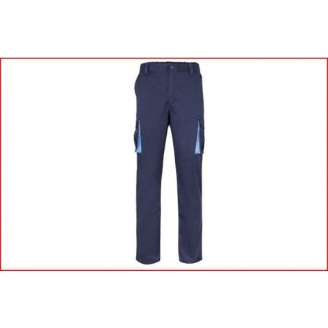 PANTALON BICOLORE T-40 BLEU MARINE/CÉLESTE - VELILLA