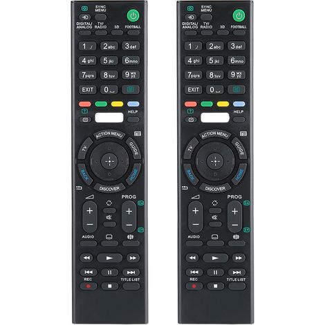 Confezione da 2 telecomandi di ricambio per televisori Sony KDL-43W808C RMTTX100 KD-43X8305C (1/5)