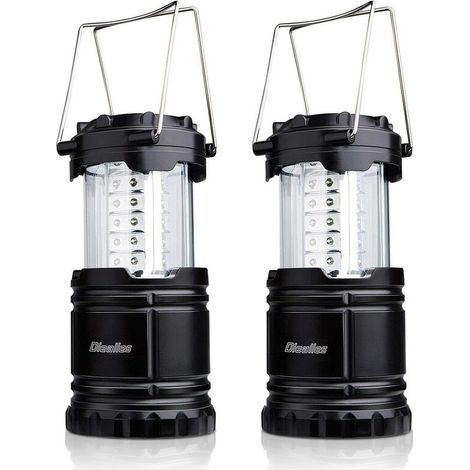 Lanterne de Camping LED Pliable, 2 Pièces Lampe d'Étanche Ultra Bright LED Lantern pour Camping, Randonnée, Jardin, Pêche, etc (1/5)