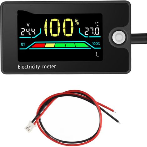 Moniteur de batterie 12 V, 24 V, 36 V, 48 V, 60 V, 72 V, 84 V - Testeur de batterie pour lithium, fer au lithium et batteries 8-100 V - 6 réglages de mode avec alarme de sous-tension (1/5)