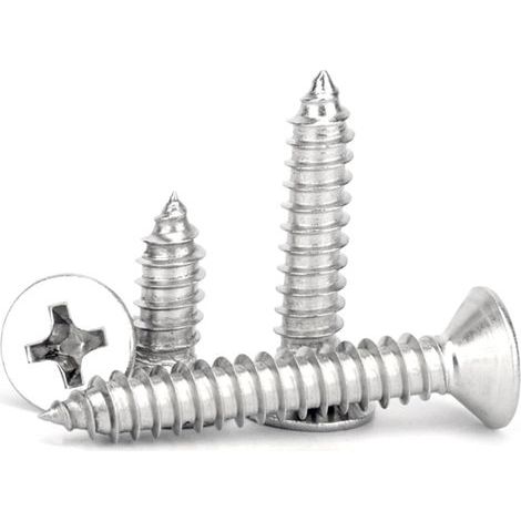 200/300 pièces M1.6 M1.7 Longueur 4–16 mm Vis à tôle tête fraisée Phillips en acier inoxydable 304 (1/2)