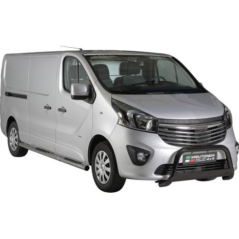 Pare-buffle Avant pour Opel Vivaro B 2014-2019 63 mm en Acier Noir (1/5)