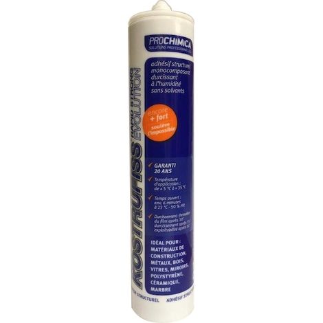 Colle polyuréthane multi-usages 310 ml – Haute résistance à l'eau et aux agents chimiques – Pour bois, céramique, métal, plastique, verre – Prochimica