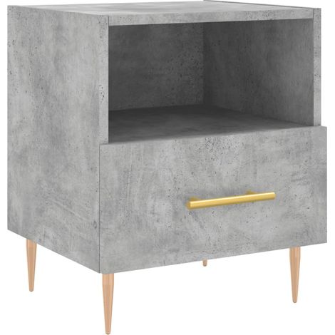 Maison Exclusive - Nachttisch Betongrau 40x35x47,5 cm Holzwerksto