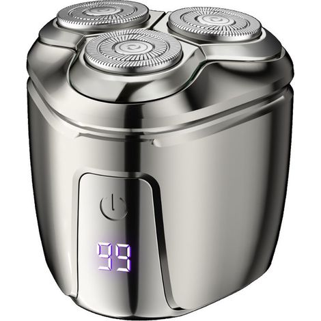 tondeuse électrique pour homme avec tête flottante 3D - Utilisation sur peau sèche ou humide, portable avec éclairage LED (1/5)