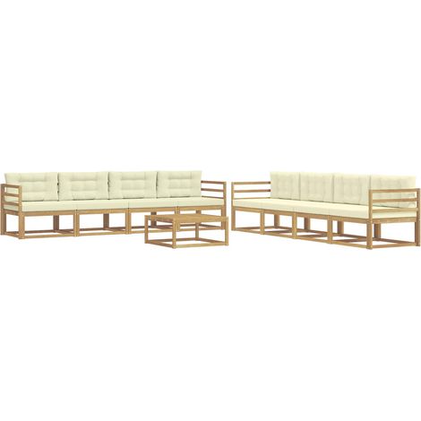 Outdoor Sofa Set 9 pcs White and Cream 79 x 79 x 37 cm vidaXL (1/5)
