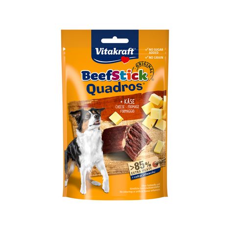 Friandise pour chien Vitakraft BEEF STICK QUADROS au fromage 70 g