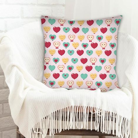 Housse de coussin décorative salon à fermeture éclair invisible pour petite amie petit ami (1/5)