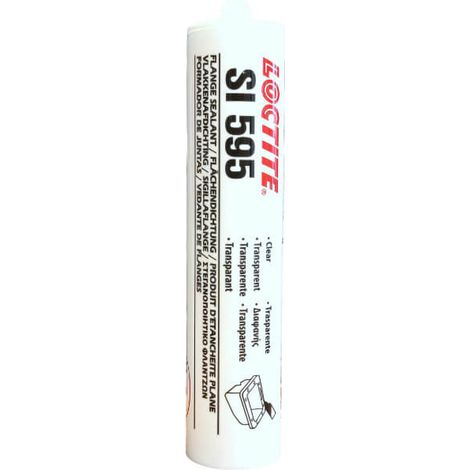 Loctite SI 595 RTV CL 310 ml, silicone acétoxy transparent, homologué pour le contact alimentaire NSF, bonne adhérence à la plupart des surfaces, ininflammable, non toxique, résistant au vieillissemen