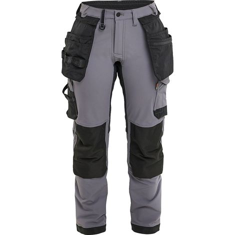 Pantalon de travail stretch 4D femme 7121 - Gris moyen/Noir L - FR(44) - SE(C42) - Courtes