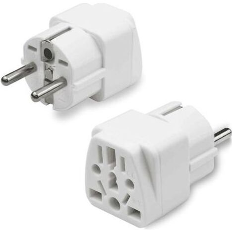(Blanc)2Pc Adaptateur Voyage, Adaptateur Prise Universelle, Adaptateur Prise Anglaise Vers France, Adaptateur Prise Usa Vers France (1/5)