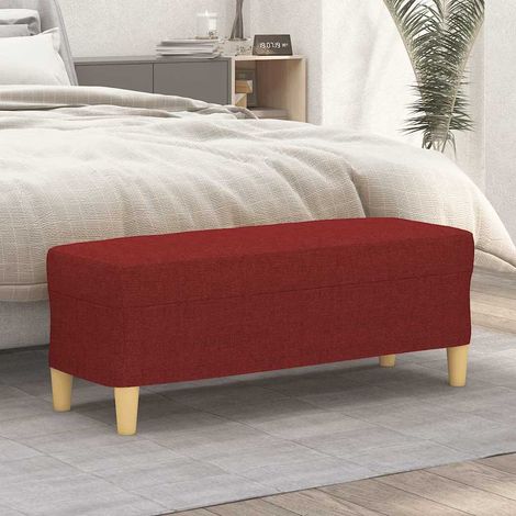Banc - Banc de salon Banc de table Rouge bordeaux 100x35x41 cm Tissu BV988778 - BonneVie (1/5)