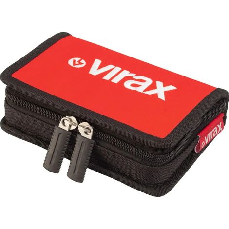 Virax – Coffret cliquet et douilles 1/4" – 41 pièces – 10 douilles courtes 5,5 à 14 mm – Rallonge magnétique 134 mm – Coffret bi-matière imperméable (1/8)