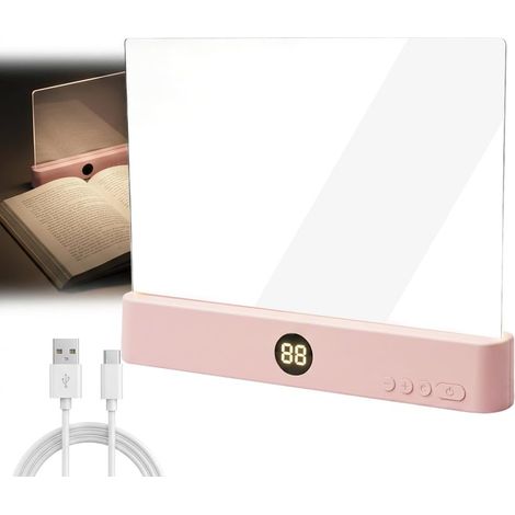 Lampe de Lecture LED pour Livre, 3 Couleurs de Lumière Réglables, Portable et Rechargeable USB-C, Éclairage Doux Anti-Réflexion, Minuteur Intégré jusqu’à 99 min, Liseuse pour Lecture au Lit et Bureau (1/5)