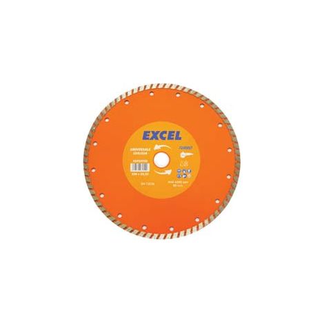 DISCHI DIAMANTATI UNIVERSALI PER MATERIALI DA COSTRUZIONE Ø MM.230- - ø mm.230 foro 22,2 corona continua - 1 blister EXCEL