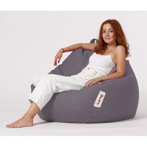 Pouf poire gris fumé Premium XXL (1/5)