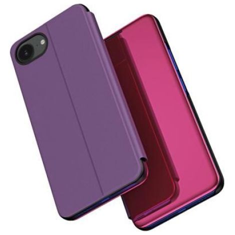 Coque Clear View - iPhone 16e - Rabat Transparent - TPU Flexible Et Verre Acrylique - Rose - 1 Pièce (1/5)