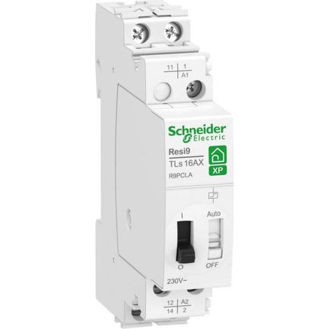 Schneider Electric – Télérupteur auxiliaire 1NO 16A – Tension 230V CA – Contact auxiliaire 1NO/NF – Peignable – Système Wiser TL (1/2)