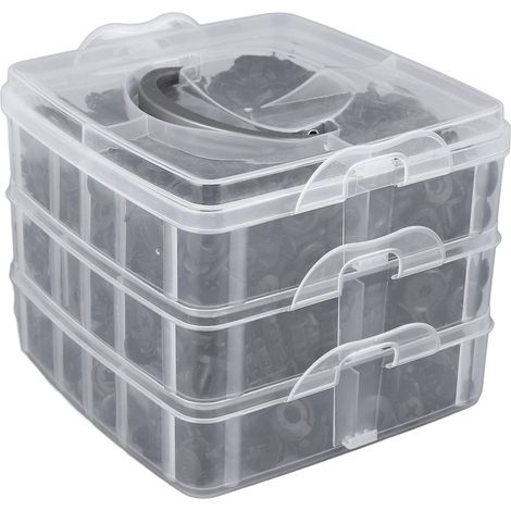 Kit 630 pièces clips auto en plastique, fixations garde-boue, rivets et agrafes de retenue avec démonte-clips pour pare-boue. (1/5)