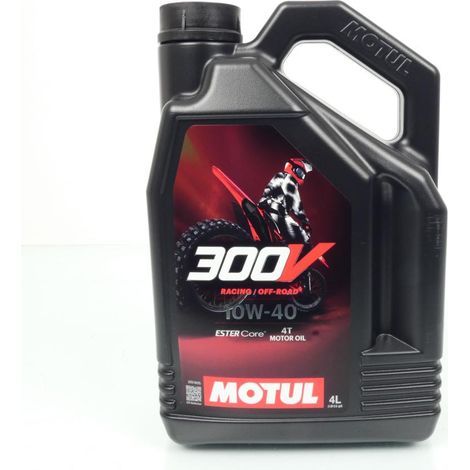 Huile Motul 10W40 300V Racing Off Road 4L pour moto tout terrain