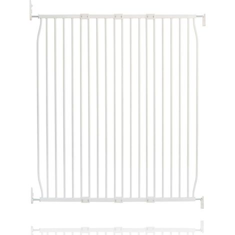 Safetots Extra Tall Eco Screw Fit Baby Gate, White, 110cm - 120cm, Extra Tall Gate 100cm in Height, Stair Gate for Baby