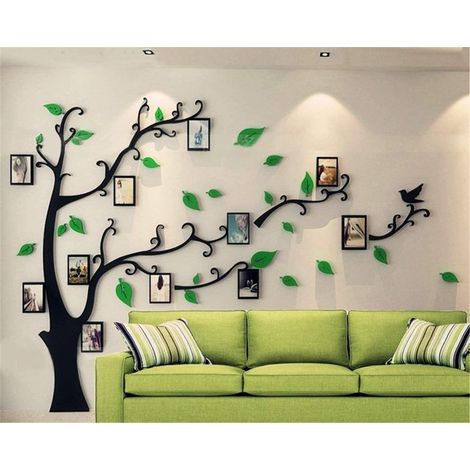 Stickers Muraux Arbre 3D DIY Stickers Muraux avec Cadre Photo Photo Arbre Stickers Muraux pour Famille Chambre d'Enfants Salon Cham (1/4)