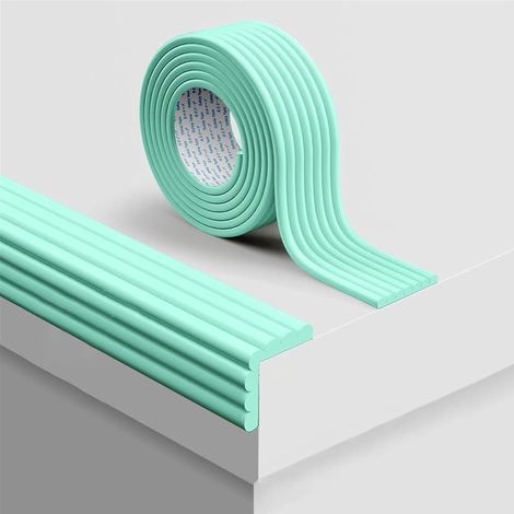 Bande de protection de bord en mousse pour tables, 200 cm x 80 mm x 8 mm, mousse épaisse pour l'absorption des chocs et la sécurité, avec bande de protection de bord auto-adhésive intégrée, convient a (1/5)