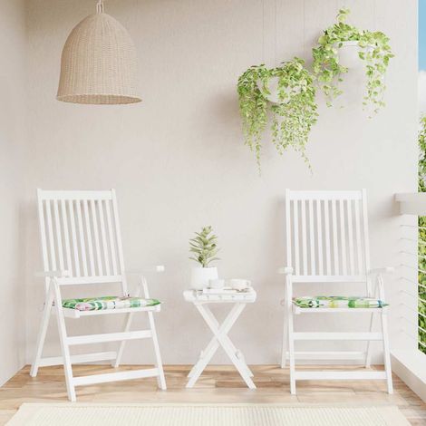 Coussins de chaise de jardin lot de 2 multicolore 50x50x4 cm