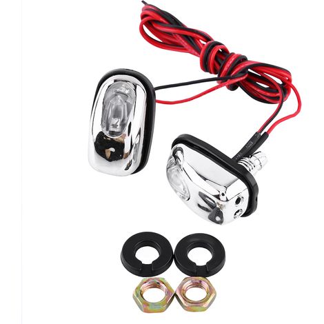 Buse d'essuie-glace LED 12V pour capot de voiture - Blanc (2 pièces) (1/2)