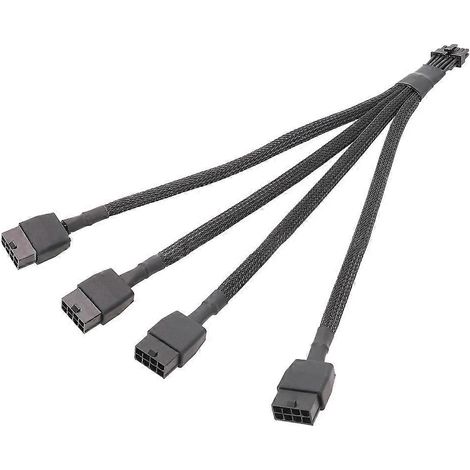 4x8-Pin PCI-e auf 16-Pin (12+4) PCI-e 5.0 Kabel 12VHPWR 16P Verlängerungskabel mit Ummantelung