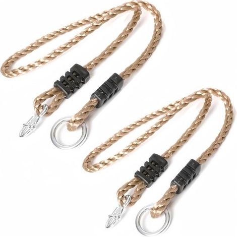 Ensemble de deux cordes en nylon pour balançoires d'intérieur ou d'extérieur,suspension réglable ou extensible corde : 2 mètres (1/5)
