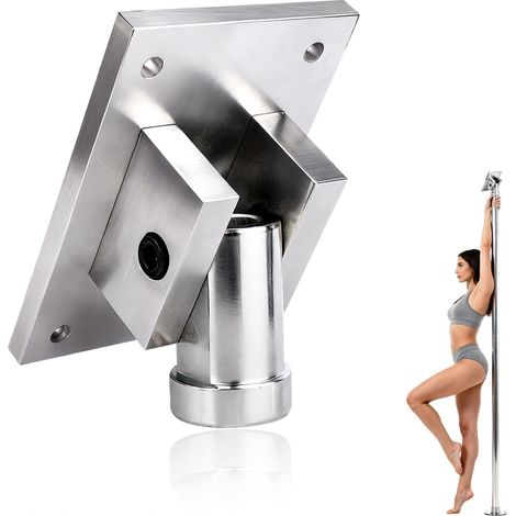 Plaque Fixation pour Pole Dance, Plaque Fixation Universelle de Qualité Supérieure Barre de Pole Dance au Plafond Accessoire Pratique l'Installation au Plafond pour Maison Studio (Argent) (1/5)