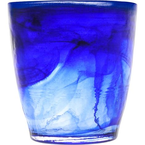 Service de 6 verres albâtre en verre bleu, 23 cl (1/3)