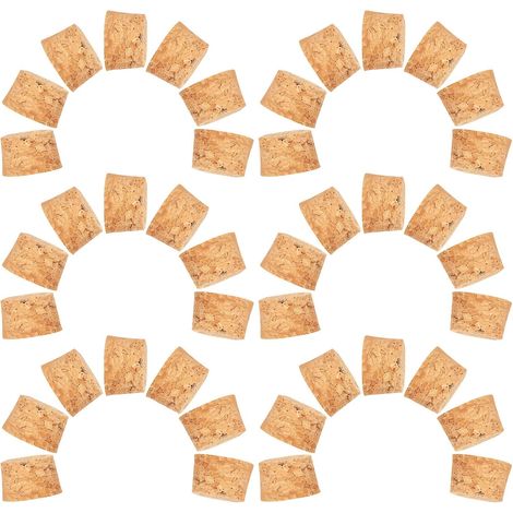 100 bouchons liège, 3x25x15 cm, bois, coniques, fermeture étanche (1/5)
