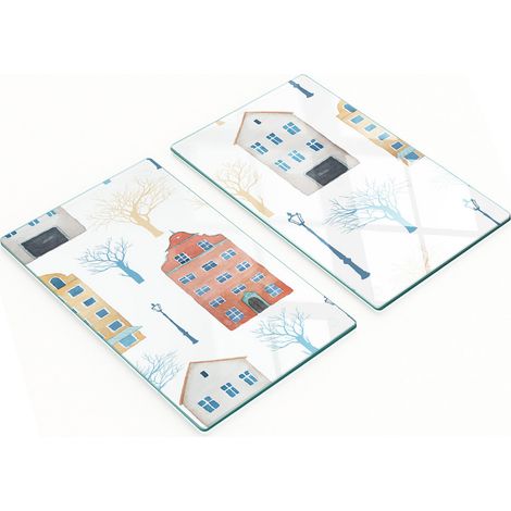 Taglieri decorativi in vetro temperato per edifici e alberi, 2x30x52 cm (1/5)