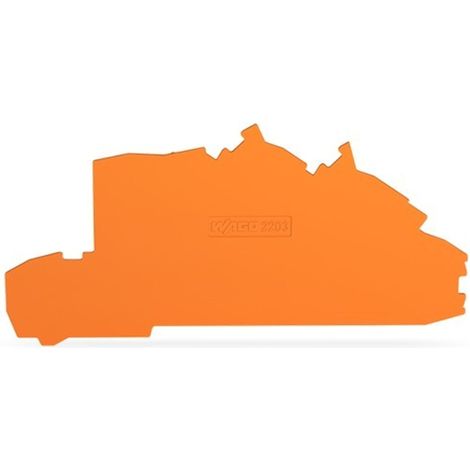 WAGO Abschluss- und Zwischenplatte orange 2203-7692 (1/2)