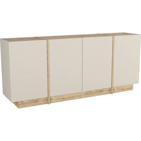 Buffet avec 4 portes - Beige et naturel clair - JEYANI (1/5)
