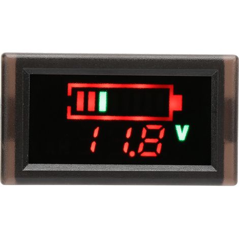Voltmètre Numérique Étanche pour Batterie de Voiture avec Affichage LED YB28VE W (1/5)