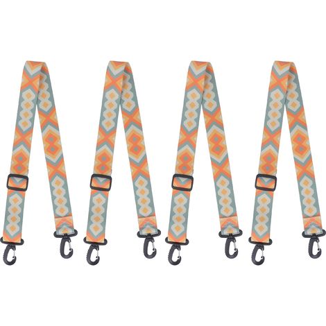 4pcs Sangles Porte-ski et Snowboard Réglables, Nylon Épaissi Bleu Jaune 90cm, Bretelle d'Épaule pour Patins (1/5)