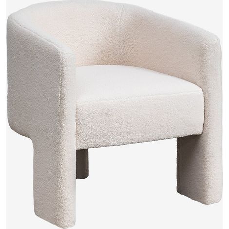 Pack de 4 chaises de salle à manger en peau de mouton Xastru SKLUM     Blanc