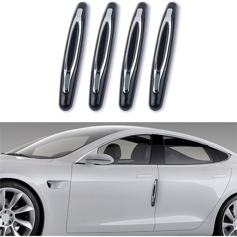 4-teiliger Kantenschutz für Autotüren, kratzfeste Zierleiste für Autotüren mit selbstklebender Klebefläche für die Autodekoration, universeller Türschutz für das Autoaußenzubehör (schwarz)
