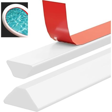 Seuil de douche 100 cm, bande d'étanchéité en silicone, joint de douche étanche, joint de douche pour paroi en verre, seuil de douche en silicone pour sol de douche (1,2 cm de hauteur, blanc) (1/3)