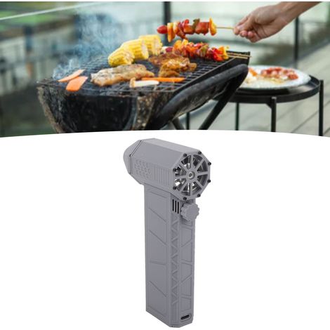 Mini soplador de aire de alta velocidad (110.000 rpm), portátil, turbo, de metal gris, 14,3 x 9,3 x 3,9 cm, para actividades al aire libre y tareas de limpieza versátiles. (1/5)