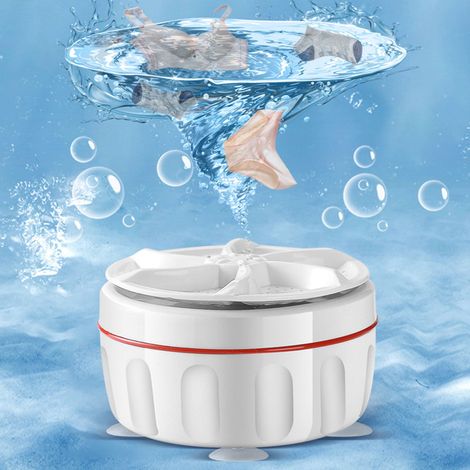 Mini Lave-Linge - 3 W - Alimentation USB 5 V - Diamètre 12 Cm - Pour Voyage Bureau Appartement Camping-Car - 1 Pièce (1/5)