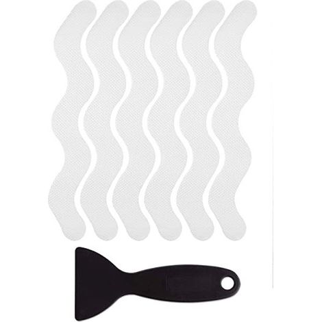 Autocollants Antidérapants Douche Baignoire 24 Pièces avec Raclette (1/5)