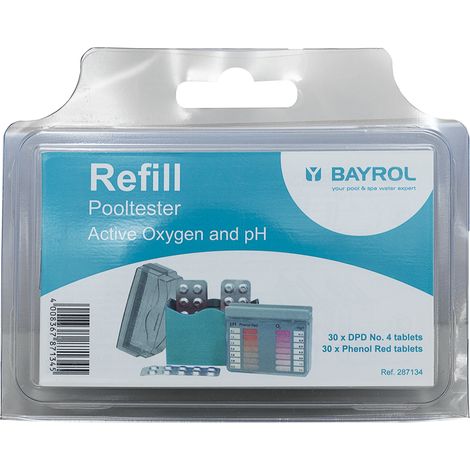 Bayrol – Analyse de l'eau de piscine – 60 recharges DPD 4 et Phénol Red – Testeur pH et oxygène actif – Pour professionnels (1/3)