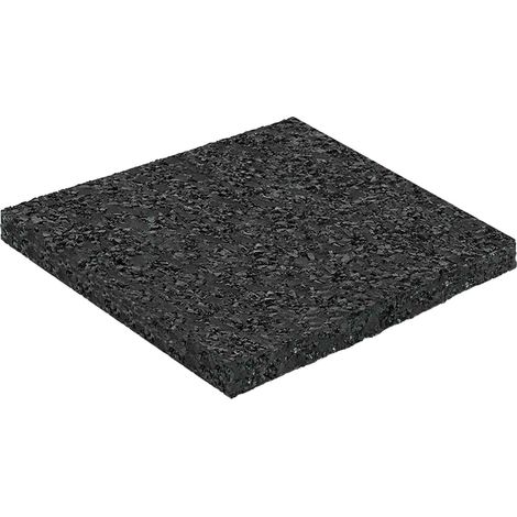Patio de gránulo de goma Negro 9 x 9 x 0,6 cm Goma vidaXL