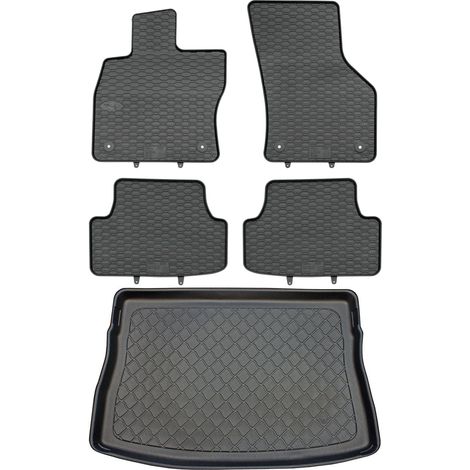 Juego de alfombrillas de goma para coche y maletero para Volkswagen Golf VII Hatchback (octubre de 2012 a diciembre de 2019). (1/5)